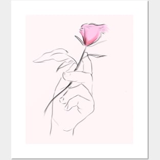 Pink flower Posters and Art